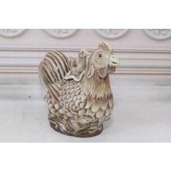 Porcelanowy Kogut - Wazon na Kwiaty Figura Figurka z Porcelany - Sygnowana