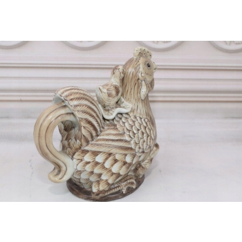 Porcelanowy Kogut - Wazon na Kwiaty Figura Figurka z Porcelany - Sygnowana