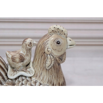 Porcelanowy Kogut - Wazon na Kwiaty Figura Figurka z Porcelany - Sygnowana