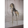 Duża Ogrodowa Figura - Skaczący Lis - Rzeźba Dom - Vintage - Prezent
