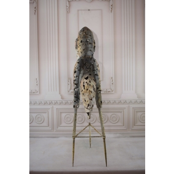 Duża Ogrodowa Figura - Skaczący Lis - Rzeźba Dom - Vintage - Prezent