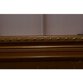 Gustav Klimt - Pocałunek Zakochani - Stary Obraz Olejny - Na Drewnie