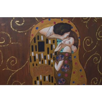 Gustav Klimt - Pocałunek Zakochani - Obraz Olejny - Prezent Ślub Para Młoda