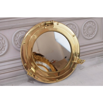 Lustro w Stylu Marynarskim - Bulaj - Marynistyka - Lusterko Mosiężne