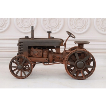 Stary Metalowy Zabytkowy Traktor - Prezent Vintage - Dekoracja