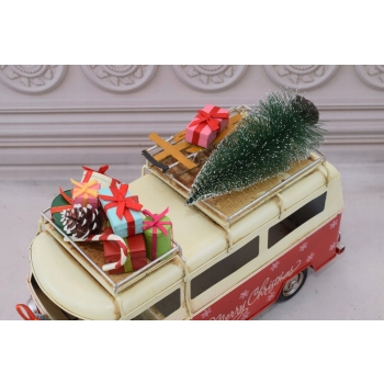Metalowy Świąteczny Van - Bus - Merry Christmas - Święta Ozdoba Prezent