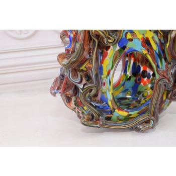 Kolorowy Wazon - Murano Style - Abstrakcja - Grube Włoskie Szkło