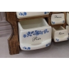 Wisząca Szafka na Przyprawy - Przyprawnik - Porcelana + Drewno - Kuchnia