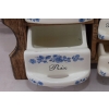 Wisząca Szafka na Przyprawy - Przyprawnik - Porcelana + Drewno - Kuchnia