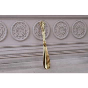 Stylowa Łyżka do Butów - Secesja - Mosiądz - Złota 25 cm