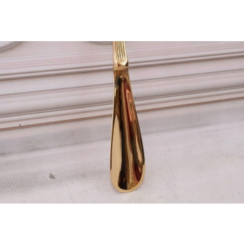 Stylowa Łyżka do Butów - Secesja - Mosiądz - Złota 25 cm