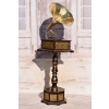 Gramofon Kwadrat - Rzeźbiony - Patefon - Stojak - Tuba - Sprawny