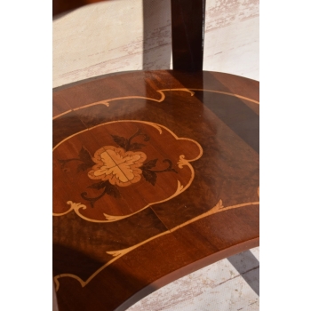 Komoda z Owalnym Blatem - Stolik Okrągły - Barok - 3 Szuflady