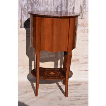 Komoda z Owalnym Blatem - Stolik Okrągły - Barok - 3 Szuflady