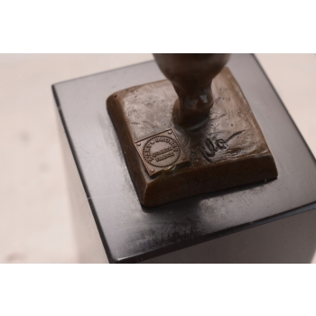 Łgarska Kobieta - Figura Z Brązu - Gruba Gimnastyczka - Dekoracja
