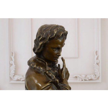 Zamyślony Ludwig Van Beethoven - Kompozytor Pianista - Figura z Brązu