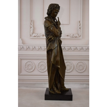 Zamyślony Ludwig Van Beethoven - Kompozytor Pianista - Figura z Brązu