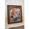 TAMARA De Łempicka - Portret Kobiety w Kapeluszu - Stary Obraz Olejny