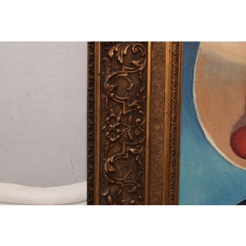 TAMARA De Łempicka - Portret Kobiety w Kapeluszu - Stary Obraz Olejny