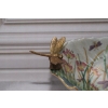 Porcelanowa Mini Patera - Mydelniczka - Porcelana + Brąz - Ważki