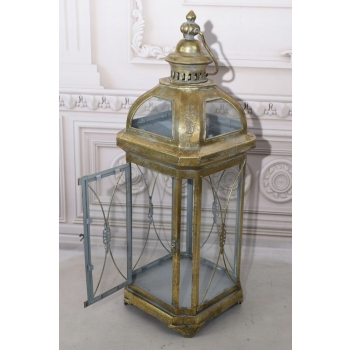 LAMPION LATARNIA NA ŚWIECE 2 latarnie ART DECO