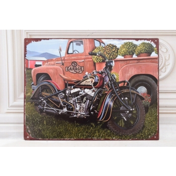 Zestaw Blaszanych Szyldów - Szyld Blaszany - Moto Route 66 - Promocja