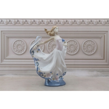 Porcelanowa Tancerka - Biała Suknia - Figura Porcelana - Prezent