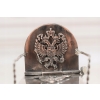 Srebrna Carska Solniczka, Cukiernica + Łyżka - Rosja 84 - SREBRO - JUDAICA