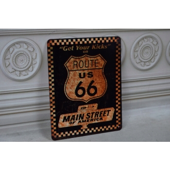 BLASZANY SZYLD - Main Street - Rout 66 - Ameryka - Zawieszka Metalowa