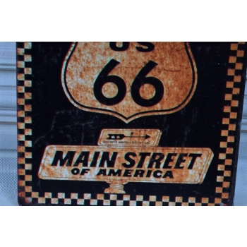 BLASZANY SZYLD - Main Street - Rout 66 - Ameryka - Zawieszka Metalowa