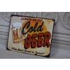 BLASZANY SZYLD - Cold Beer - Zimne Piwo Alkohol - Zawieszka Do Baru