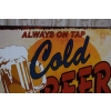 BLASZANY SZYLD - Cold Beer - Zimne Piwo Alkohol - Zawieszka Do Baru
