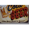 BLASZANY SZYLD - Cold Beer - Zimne Piwo Alkohol - Zawieszka Do Baru