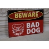 BLASZANY SZYLD - Bad Dog - Uwaga Zły Pies - Zawieszka Na Bramę Ogrodzenie