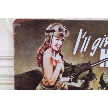 BLASZANY SZYLD - Zawieszka Military - Wojskowa Dekoracja Kobieta
