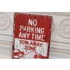 BLASZANY SZYLD - No Parking - Nie Parkować - Zawieszka Na Bramę Ogrodzenie