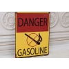 BLASZANY SZYLD - Danger Gasoline - Uwaga Ostrzeżenie Stacja Benzynowa Paliw