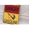 BLASZANY SZYLD - Danger Gasoline - Uwaga Ostrzeżenie Stacja Benzynowa Paliw