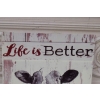 BLASZANY SZYLD - Life is better on the Farm Zycie Na Wsi Tabliczka Prezent