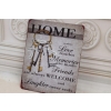BLASZANY SZYLD - Home Love Momories Friends - Tabliczka Plakat Ozdoba