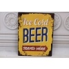 BLASZANY SZYLD - Ice Cold Beer Served Here - Zimne Piwo - Reklama Do Baru