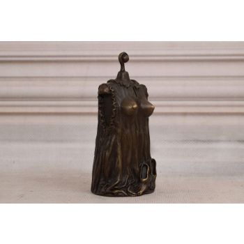 Mini Dzwonek Dzwon z Brązu - Kobieta Gorset Akt - Figura Statuetka