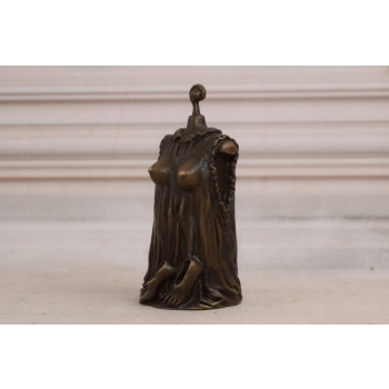 Mini Dzwonek Dzwon z Brązu - Kobieta Gorset Akt - Figura Statuetka