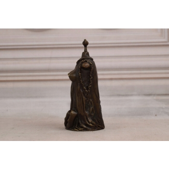 Mini Dzwonek Dzwon z Brązu - Kobieta Gorset Akt - Figura Statuetka