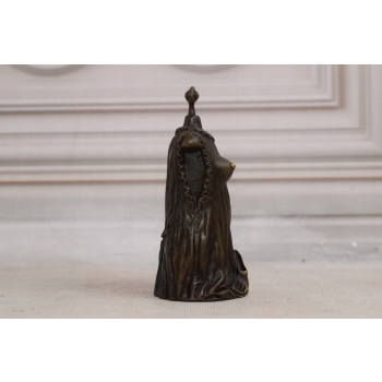 Mini Dzwonek Dzwon z Brązu - Kobieta Gorset Akt - Figura Statuetka