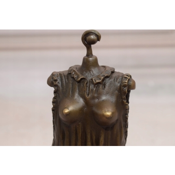 Mini Dzwonek Dzwon z Brązu - Kobieta Gorset Akt - Figura Statuetka