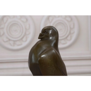 Dostojny Ptak z Brązu - Ptaszek - Figura Brąz - Gołąb - Dekoracja