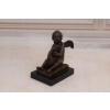 Aniołek z Harfą - Anioł Amor - Figura z Brązu - Statuetka Dekoracja