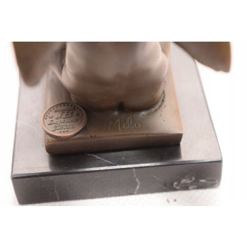 Aniołek z Harfą - Anioł Amor - Figura z Brązu - Statuetka Dekoracja