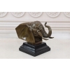 Głowa Słonia - Słoń Art Deco - Figura Rzeźba z Brązu - Ozdoba